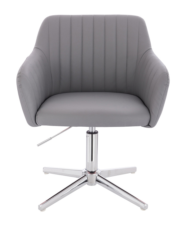 FOTEL HR190CROSS SZARY CHROMOWANA PODSTAWA