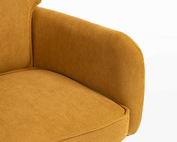 HOKER HR250CROSS ŻÓŁTY CURRY PREMIUM CORD SZTRUKS ZŁOTA PODSTAWA