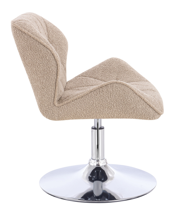 FOTEL HR111N LATTE BARANEK CHROMOWANA PODSTAWA