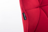 FOTEL HR111W CZERWONY WELUR CHROMOWANA PODSTAWA