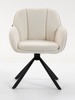 FOTEL HR2055 KREMOWY BARANEK CZARNY PAJĄK