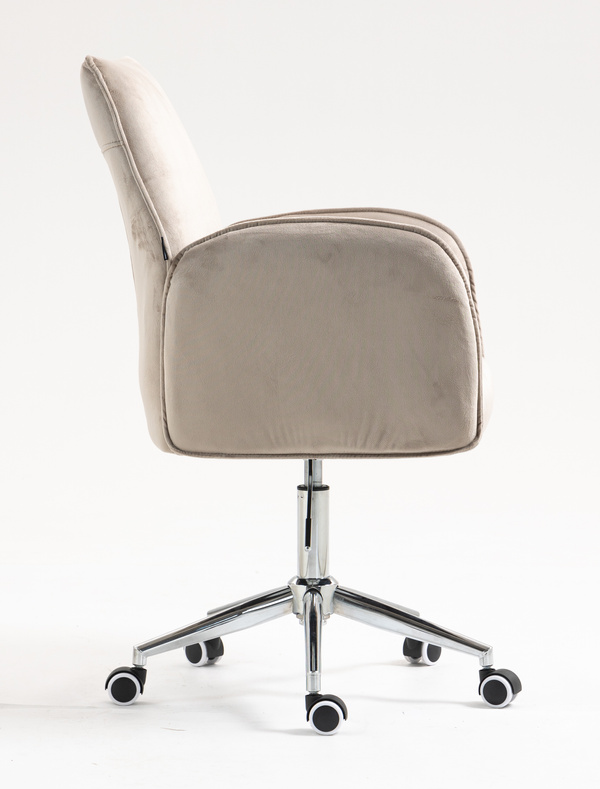 FOTEL HR280K LATTE WELUR CHROMOWANA PODSTAWA