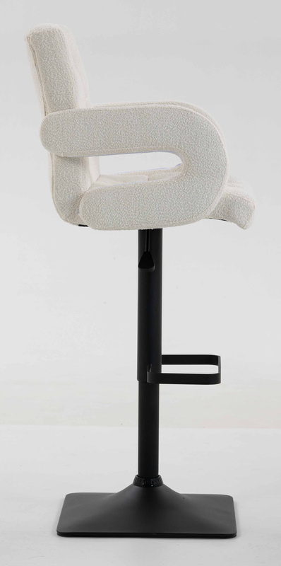 FOTEL HR8404KW KREMOWY BARANEK CZARNA PODSTAWA