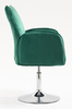 FOTEL HR280N BUTELKOWA ZIELEŃ WELUR CHROMOWANA PODSTAWA