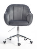 HOKER HR2055K GRAFITOWY WELUR CHROMOWANA PODSTAWA