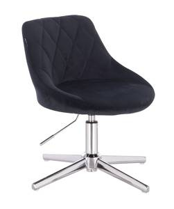 HOKER HR1054CROSS CZARNY WELUR CHROMOWANA PODSTAWA