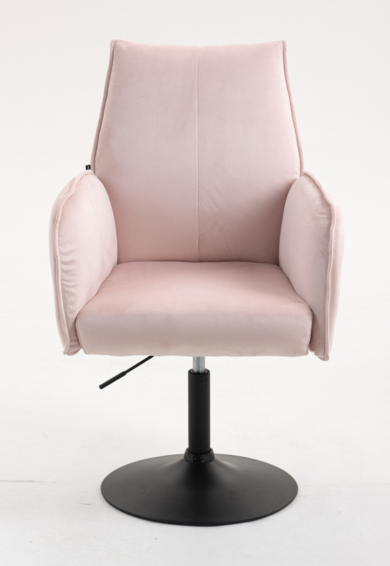 FOTEL HR280N PUDROWY RÓŻ WELUR CZARNA PODSTAWA