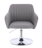 FOTEL HR190N SZARY CHROMOWANA PODSTAWA