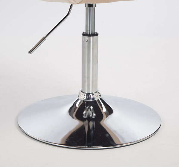 HOKER HR2055N KREMOWY WELUR CHROMOWANA PODSTAWA