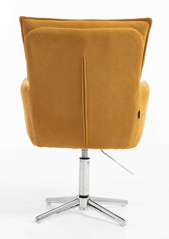 HOKER HR250CROSS ŻÓŁTY CURRY PREMIUM CORD SZTRUKS CHROMOWANA PODSTAWA