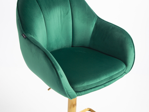 HOKER HR2055KW BUTELKOWA ZIELEŃ WELUR ZŁOTA PODSTAWA