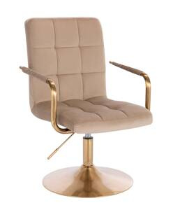 HOKER HR1015NP LATTE WELUR ZŁOTA PODSTAWA