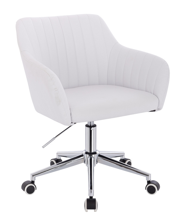 FOTEL HR190K BIAŁY CHROMOWANA PODSTAWA