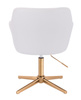 FOTEL HR190CROSS BIAŁY ZŁOTA PODSTAWA