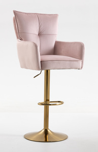 HOKER HR250W PUDROWY RÓŻ WELUR  ZŁOTA PODSTAWA