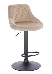 FOTEL HR1054W LATTE WELUR CZARNA PODSTAWA