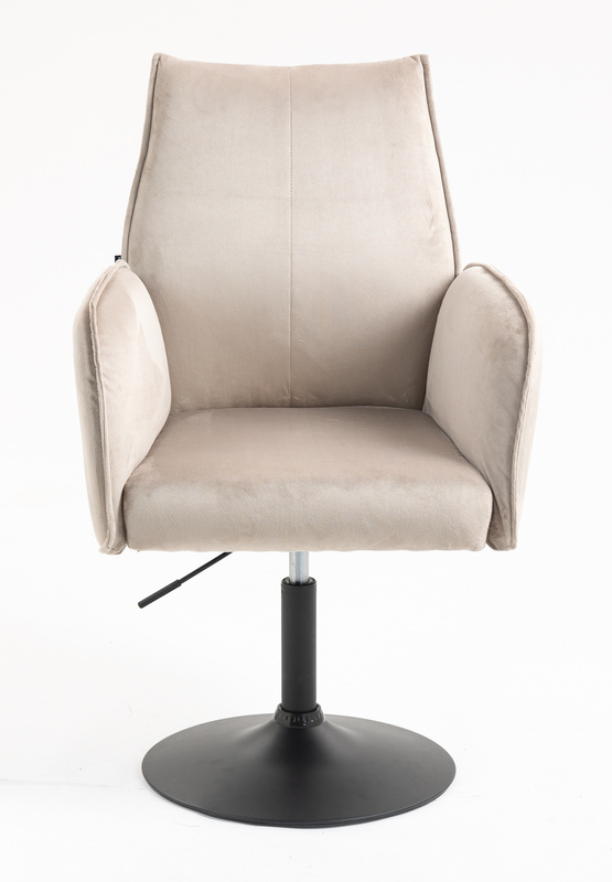 FOTEL HR280N LATTE WELUR CZARNA PODSTAWA