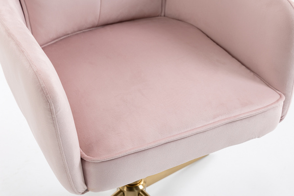 HOKER HR250CROSS PUDROWY RÓŻ WELUR  ZŁOTA PODSTAWA