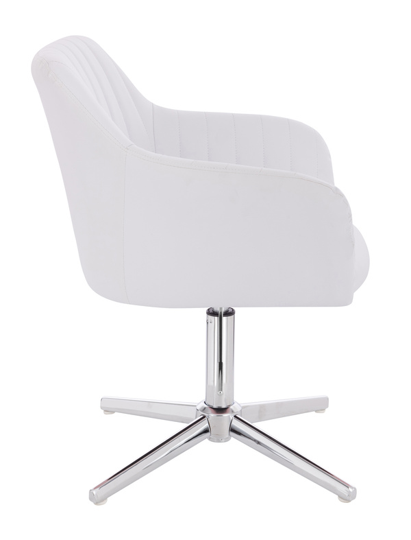 FOTEL HR190CROSS BIAŁY CHROMOWANA PODSTAWA