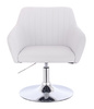 FOTEL HR190N BIAŁY CHROMOWANA PODSTAWA