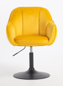 HOKER HR2055N ŻÓŁTY WELUR CZARNA PODSTAWA