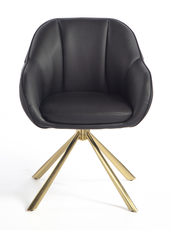 FOTEL HR2055 CZARNY ZŁOTY PAJĄK