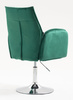 FOTEL HR280N BUTELKOWA ZIELEŃ WELUR CHROMOWANA PODSTAWA