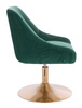 FOTEL HR920N BUTELKOWA ZIELEŃ WELUR ZŁOTA PODSTAWA