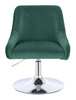 FOTEL HR920N BUTELKOWA ZIELEŃ WELUR CHROMOWANA PODSTAWA