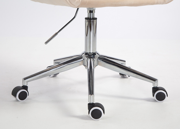 HOKER HR2055K KREMOWY WELUR CHROMOWANA PODSTAWA