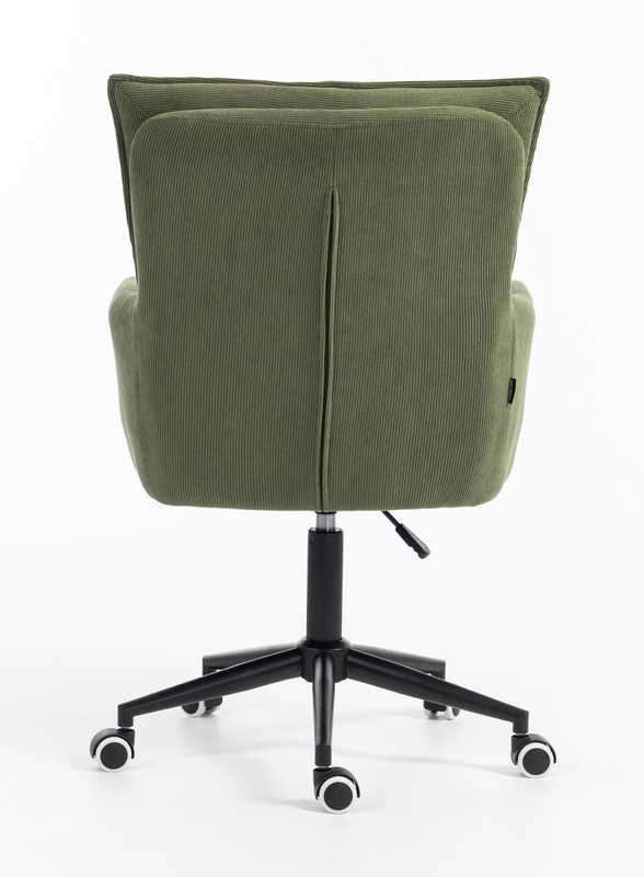 HOKER HR250K ZIELONY SZAŁWIA PREMIUM CORD SZTRUKS CZARNA PODSTAWA