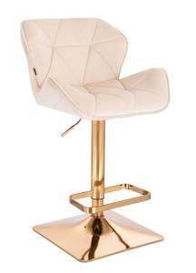 HOKER HR111KW KREMOWY WELUR ZŁOTA PODSTAWA