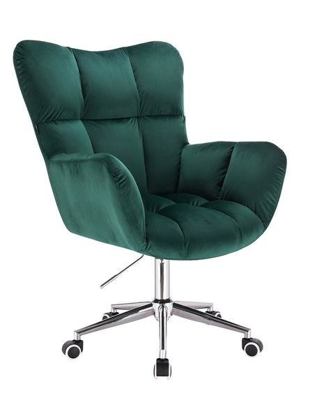 FOTEL HR650K BUTELKOWA ZIELEŃ WELUR