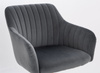 FOTEL HR190N GRAFITOWY WELUR CHROMOWANA PODSTAWA