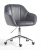 HOKER HR2055K GRAFITOWY WELUR CHROMOWANA PODSTAWA