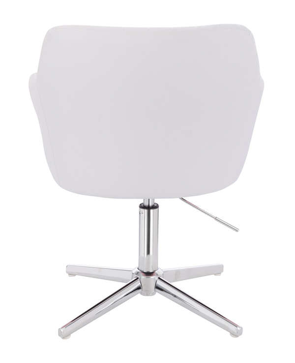 FOTEL HR190CROSS BIAŁY CHROMOWANA PODSTAWA