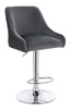 FOTEL HR920W GRAFITOWY WELUR CHROMOWANA PODSTAWA
