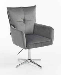 HOKER HR250CROSS GRAFITOWY WELUR  CHROMOWANA PODSTAWA