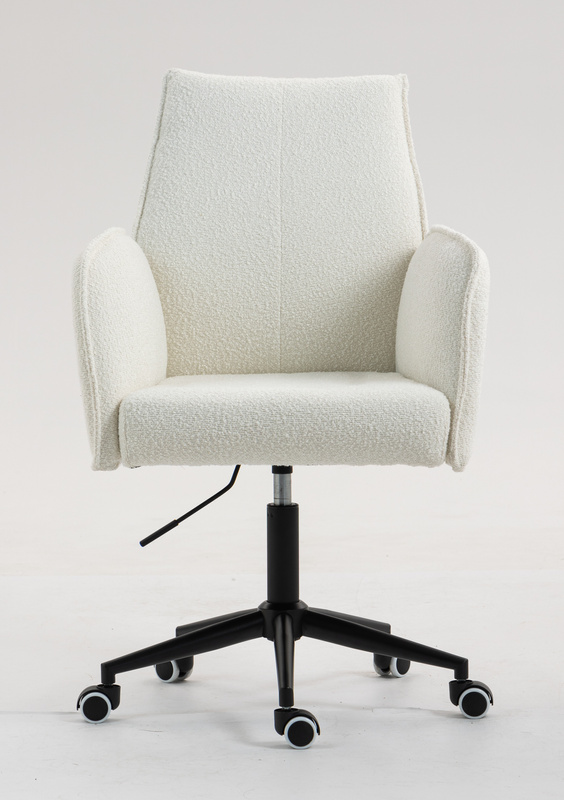 FOTEL HR280K KREMOWY BARANEK CZARNA PODSTAWA