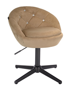FOTEL HR948CROSS LATTE WELUR CZARNA PODSTAWA