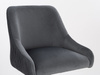 FOTEL HR920W GRAFITOWY WELUR CZARNA PODSTAWA