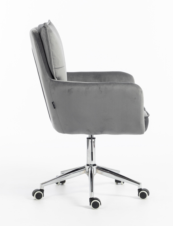 HOKER HR250K GRAFITOWY WELUR  CHROMOWANA PODSTAWA