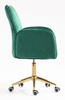 FOTEL HR280K BUTELKOWA ZIELEŃ WELUR ZŁOTA PODSTAWA