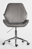 FOTEL HR350K STALOWY WELUR CHROMOWANA PODSTAWA