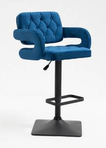 HOKER HR8403KW CIEMNE MORZE WELUR CZARNA PODSTAWA