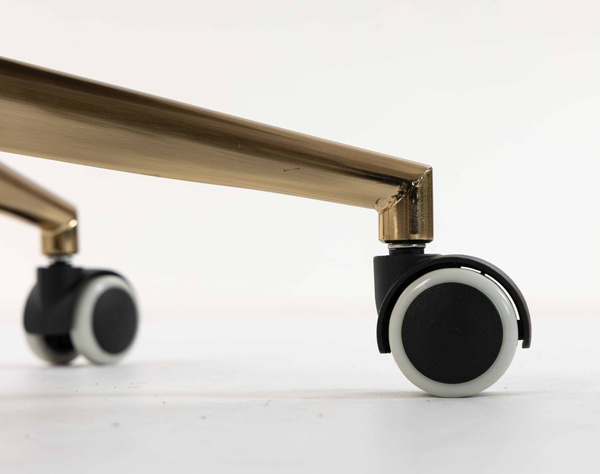 FOTEL HR8404K KREMOWY BARANEK ZŁOTA PODSTAWA