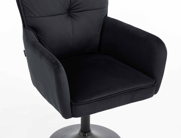 HOKER HR250N CZARNY WELUR  CZARNA PODSTAWA