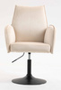 FOTEL HR280N KREMOWY WELUR CZARNA PODSTAWA