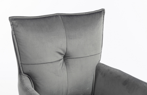 HOKER HR250CROSS GRAFITOWY WELUR  CHROMOWANA PODSTAWA