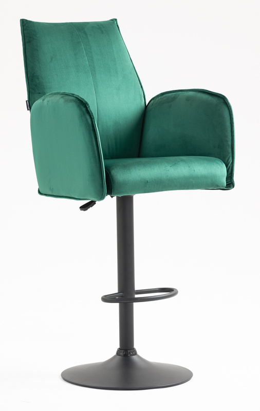 FOTEL HR280W BUTELKOWA ZIELEŃ WELUR CZARNA PODSTAWA
